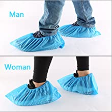 Extra Thick Disposable Shoe & Boot Covers | Durable & Water Resistant Booties | Anti-Slip | One Size Fits Most 14