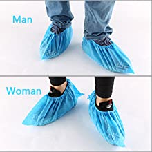 Extra Thick Disposable Shoe & Boot Covers | Durable & Water Resistant Booties | Anti-Slip | One Size Fits Most 15