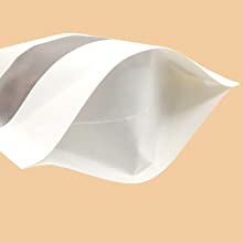 Reusable Zip Lock Paper Pouches With Matte Window And Tear-Away Notch For Multi-Purpose Storage 6