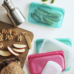 Silicone, Storage, Bag, Reusable, Gallon, Sandwich, Ziplockk, Alternative, Freezer, Plastic, Snack