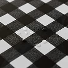 Flannel Backed Tablecloth, Indoor/Outdoor Tablecloth Non Toxic Christmas PVC Vinyl Holiday Kitchen Tablecloth Eco-Friend 14