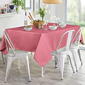 Flannel Backed Tablecloth, Indoor/Outdoor Tablecloth Non Toxic Christmas PVC Vinyl Holiday Kitchen Tablecloth Eco-Friend 17