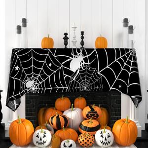 Vinyl Christmas Happy Halloween Banquet Event & Party Supplies Decoration Ployester Tablecloths Table Cover picnics 6