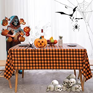 Vinyl Christmas Happy Halloween Banquet Event & Party Supplies Decoration Ployester Tablecloths Table Cover picnics 9
