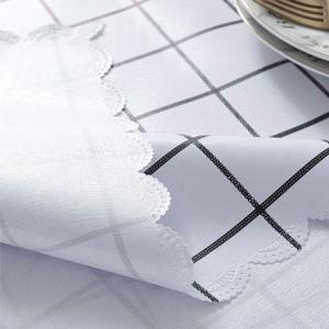 Vinyl Tablecloth PEVA Spillproof Wipeable Oilcloth Tablecloth Rectangle Heavy Duty Extra Large Reusable Tablecloth 0