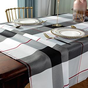 Tablecloth Rectangle Stain Resistant Spillproof Washable Polyester Gingham Table Cloth Outdoor Picnic, Kitchen holiday 4