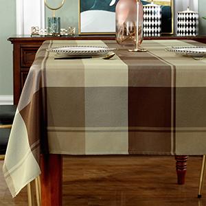 Tablecloth Rectangle Stain Resistant Spillproof Washable Polyester Gingham Table Cloth Outdoor Picnic, Kitchen holiday 7