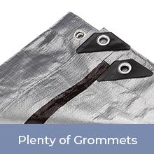 CARGOES COVER CANVAS & SUPPLY Canvas Tarpaulin for Roof, Outdoor, Patio. Rain or Sun (Reversible, Silver and Black) 0