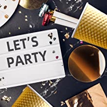 Gold Party Cups, Disposable Coffee Cups With Lids - Insulated Hot Cups To Go - Luxury Glitter Paper Cups 5