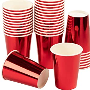 Metallic Party Rose Gold Cups Black Lid Spoon | Rose Gold Party Decorations | Bridal Shower Decorations | Coffee Cups 1