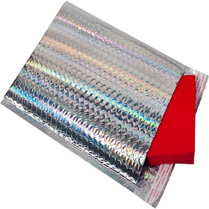 Metallic Holographic Bubble Mailers Bubble Lined Padded Envelopes Silver Cushion Envelopes Peal And Seal 2