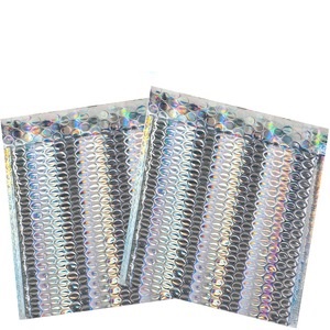 Metallic Holographic Bubble Mailers Bubble Lined Padded Envelopes Silver Cushion Envelopes Peal And Seal 1