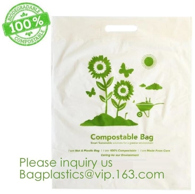 Cornstarch Biodegradable Compostable Bags PLA PBAT BIO BAGS, BIO SACKS, Handle Handy Bags, Singlet Sacks, Vest Carrier