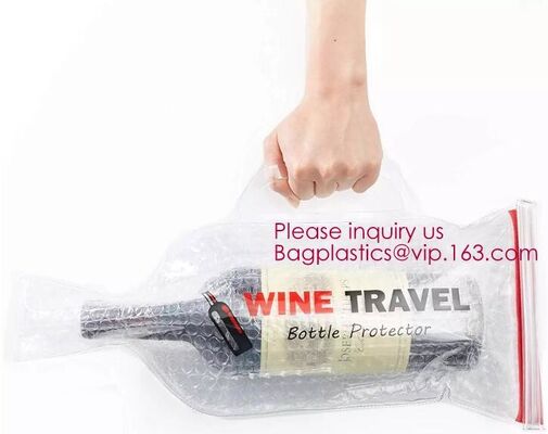 Bottle Protector Bubble Travel Bag,Travel Trip Bag With Bubble Inside And Double ks,Sleeve Travel Bag - Inner Skin