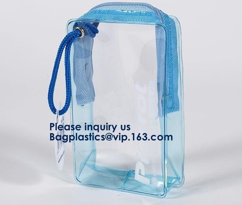 Pvc Makeup Cosmetic Bag Resealable PVC Slider Zip Poly CPE Material, makeup mini clear PVC cosmetic bag