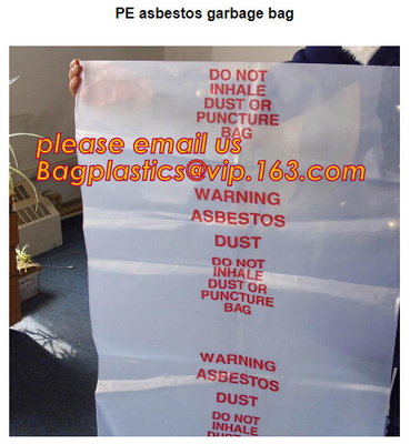 Asbestos Trash bag Puncture Resistant All Purpose Bags Liners ,Wire Frame Top Biohazard Bag, Zip Locking Tear Pouch Bags