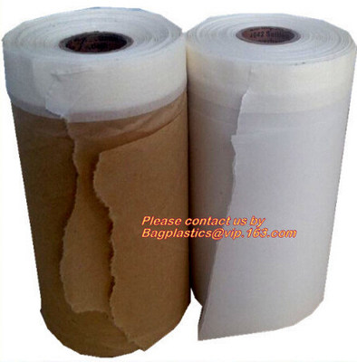 Easy Masking Paper Adhesive Tape, Brown General Purpose PAPER Adhesive Tape Masking Film For Car Painting Speedy Mask