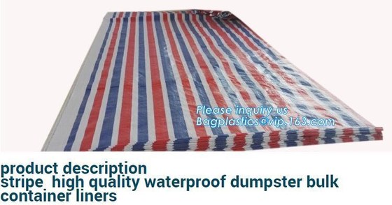 6Mil Drawstring White Waterproof Dumpster Container Liners, Recycled PE Dumpster Container Liners For Garbage Disposable
