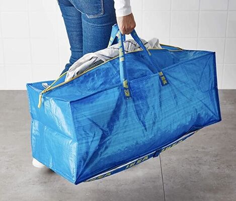 Super Strong Promotional Matt Laminated PP Woven Shopping Luggage Packing Bag With Zipper Luggage Shopping Bag