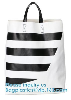 Custom Printing Tear Proof Promotional Bag Washable Handbag Dry Bag Soft Handle Shoulder Bag Pack PVC With Zipper