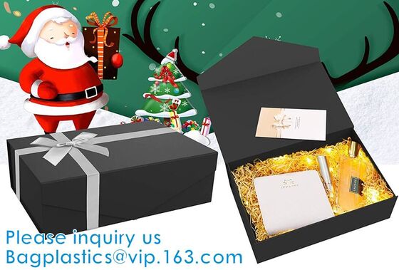 Matte Black Glossy black Magnetic Lid Gifts, Crafting, Cupcake, Candy, Bridesmaid Proposal Boxes Easy Assemble Boxes