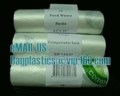 En13432 certified compostable bag on roll, 100% Compostable Vest Carrier Plastic Biodegradable Shopping Bag with EN13432