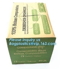 OEM 100% Compostable Eco Friendly Biodegradable Garbage Bags, 100% Biodegradable Compostable Plastic Garbage Bags