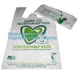 Biodegradable White Trash Bags Compostable Food Waste Bags, Cornstarch 100% Biodegradable Compostable Bags On Roll For F