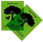 Pet Dog Tail Holder Poo Pack Clip Waste Picker S L With 20pcs Dog Poop Bag, Custom Printed Paper Dog Poop Bags