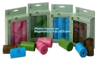 Plastarch Disposable PE Gloves Dog Poop Picker Bags Plastic Cleaning Gloves, Bags On Roll With Dispenser And Leash Clip