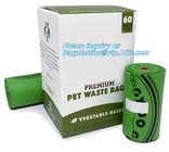 EN13432 BPI OK Compost Home ASTM D6400 Certified Biodegradable Dog Poop Bags, Dog Poop Waste Trash Bag, Toilet Compostab