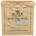 Laundry Dry Cleaning Bag Customized Printing, Hotel Laundry, PLA Biodegradable Compostable Tear Tape Tie Closure Bio