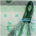 En13432 certitified biodegradable and compostable eco friendly punch hole plastic bag for shopping, drawstring bags for