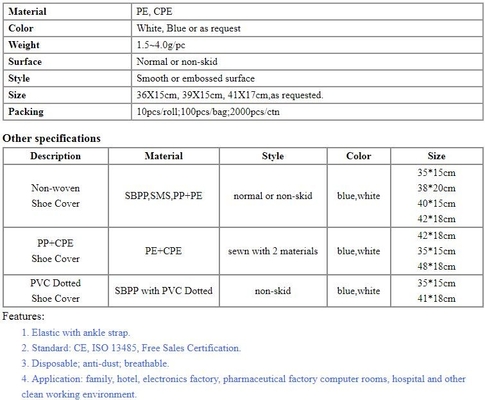 THICK DISPOSABLE,DUST-PROOF,CPE COATED,SMS BOOT COVER,NON WOVEN SHOE COVER,heavy duty polypropylene fabric shoes cover