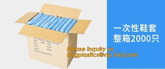 Disposable colorful antistatic PE CPE PP SMS Microporous shoe cover good quality low price waterproof shoe bagease pack