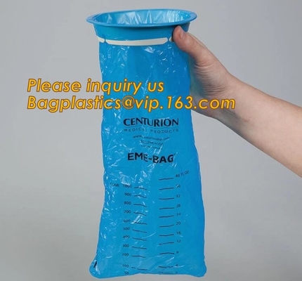 China custom medical disposable emesis vomit bags,disposible 1000ML cheap Emesis 1500ml Plastic Vomit Bags bagease packa