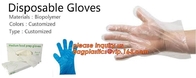 Disposable Clear Poly Hybrid Stretch Gloves, Copolymer Polyethylene PE gloves,household kitchen dining cook transparent