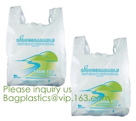 Eco Friendly Compostable Dog Poop Bags Shopping Bags Supermarket Shopping Bags T-Shirt Bags Compostable Bags Trash Bags