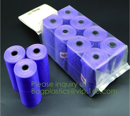 Factory Supplier Compostable Recyclable Clear Poly Bags Custom Logo Seal Garbage Bag,Dog Poop Bag, Doggy Bag, Pet Suppli