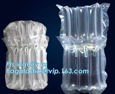 air cushion pillow bags, inflatable air filled pillow bag, shockproof recycable air pillow glass bottle bag, bagplastics