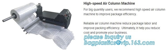 air cushion pillow bags, inflatable air filled pillow bag, shockproof recycable air pillow glass bottle bag, bagplastics