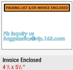 PE Packing List Envelope / mail lite bags, 7&quot; x 5-1/2&quot; Packing List Envelope &quot;PACKING LIST ENCLOSED&quot; Full Face Top Loadi