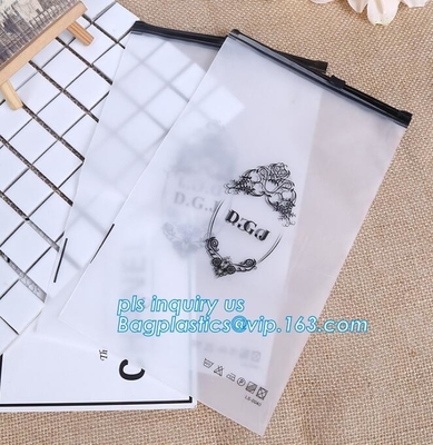 Custom Packaging Clear PVC Jelly Bag with Plastic Slider k PVC Storage Cosmetics Packing Bag, white logo small pla