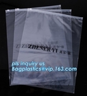 Apparel Garment Clothing package PE slider zip bag, zipper k packaging bags with slider zipper,pvc packaging bags