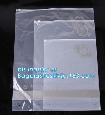 Matte Slider Frosted Plastic Packing Underdress Zipper Bag slider zip zipper bag clothing packing bags