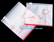 LDPE PP PVC FOIL plastic slider zip k clothing packaging bag with zipper, PE recloseable zipper bag, Eco-friendly