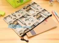 A4 Bag Fabric File Folder For Documents Stationery Document File Folder Bag, School Office Storage File Pouch Holder Zip