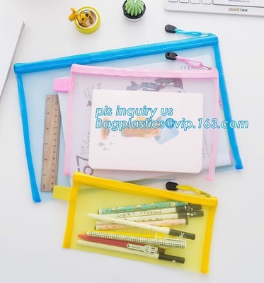 A4 Bag Fabric File Folder For Documents Stationery Document File Folder Bag, School Office Storage File Pouch Holder Zip