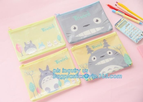 Boys girls solid color large capacity canvas pencil bag case, stationery pencil bag pen case school supplies pencilcase