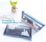 vinyl pvc plastic packaging bags with slider zipper k closure, vinyl pvc zipper pouch,black color slider zipper zi